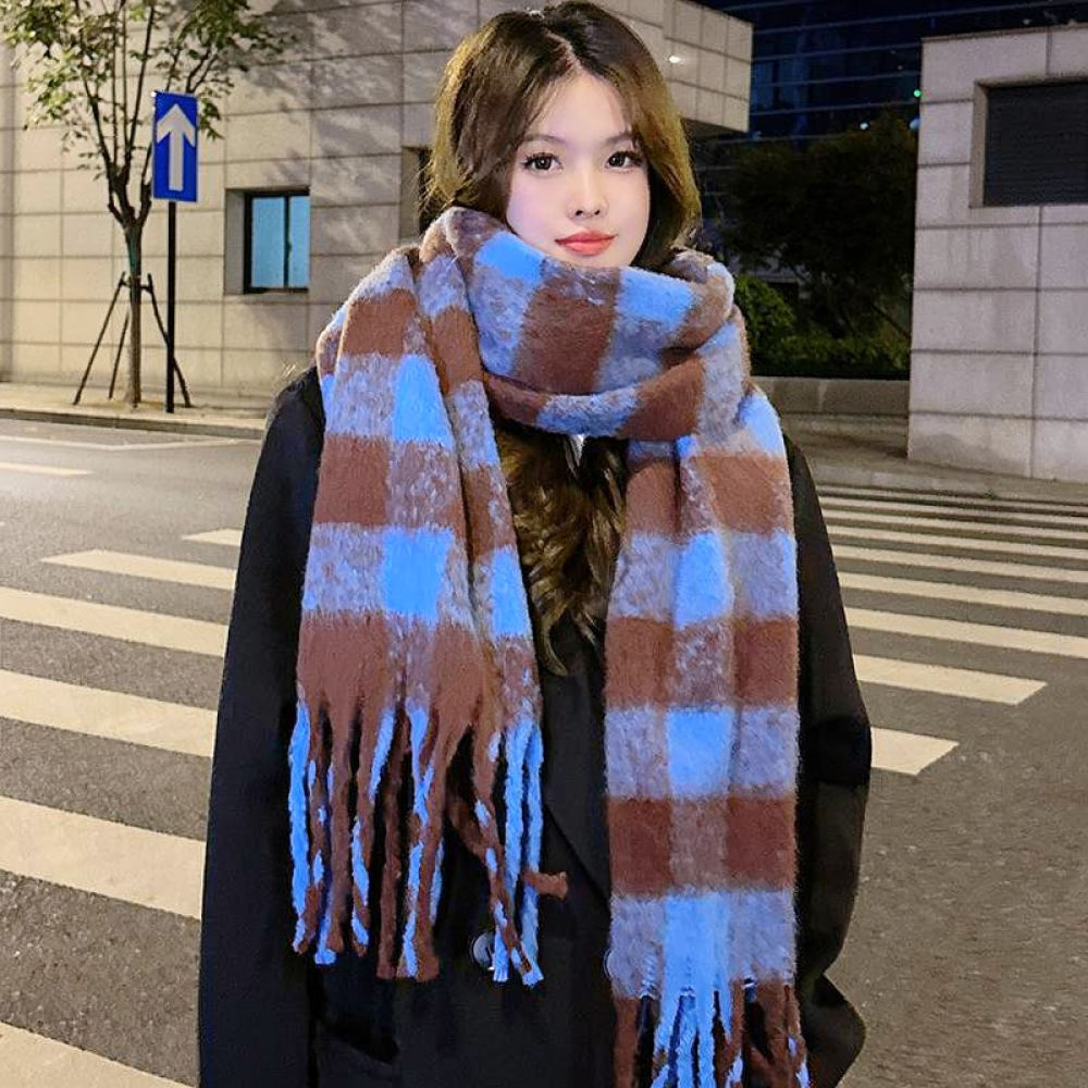Cozy Winter Scarf Knitted Plai - Cycling Commute Essentials review and price