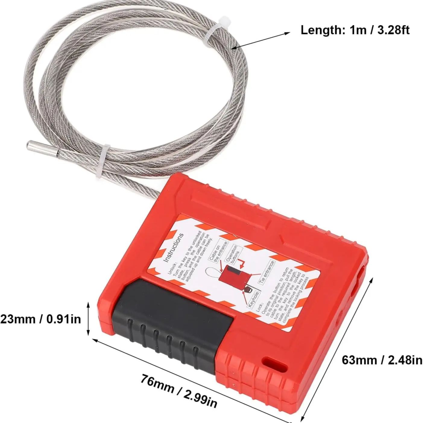 4mm Cable Diameter 1m Long Loc - Cable Lock Flexible review and price